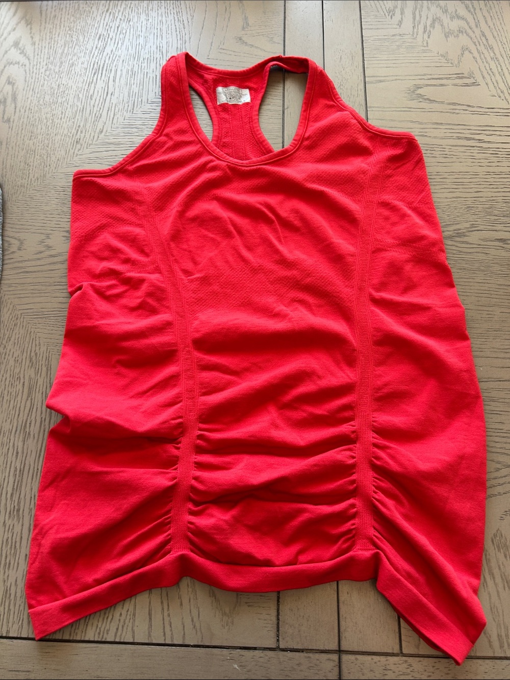 Athleta Racerback Ruched Tank Tops - Red & Gray L - Picture 9 of 11